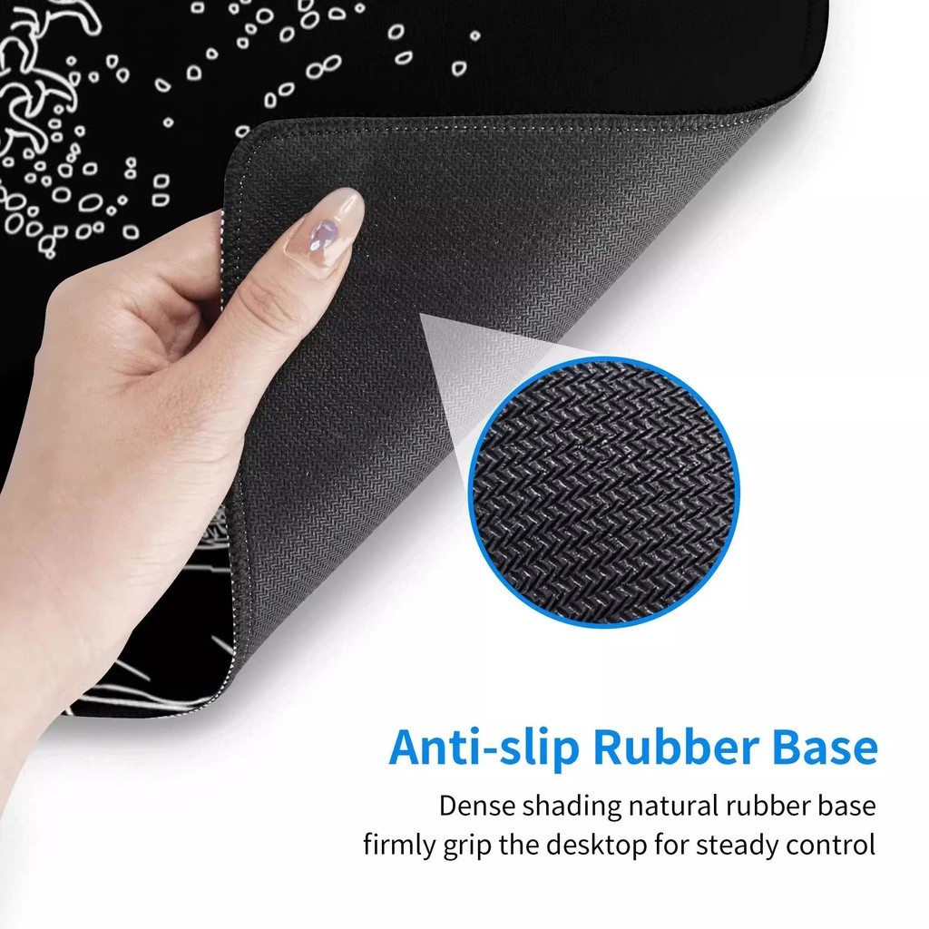แผ่นรองเมาส์ สีดำล้วน ขนาดใหญ่ วางเต็มโต๊ะ จัมโบ้ มีให้เลือก  หนา 3 MM Gaming pad