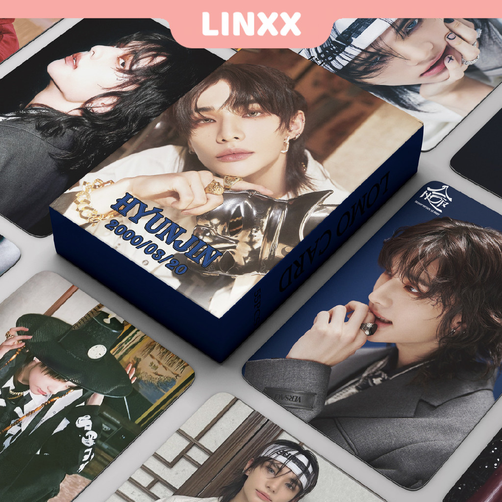 Linxx 55 ชิ้น StrayKids HyunJin HOP อัลบั้ม Lomo Card Kpop Photocards โปสการ์ด Series