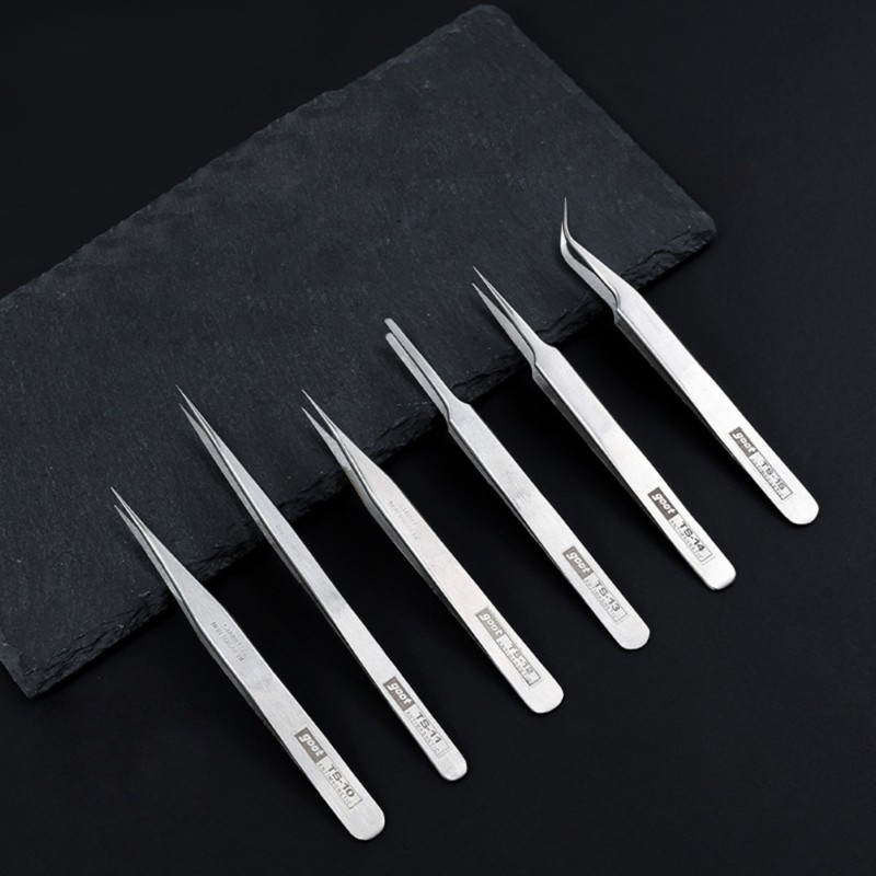 Weroyal ชุดแหนบสแตนเลสมืออาชีพ 6 ชิ้นเหมาะสําหรับงานละเอียดในห้องปฏิบัติการและซ่อมแซม - รูปที่ 3