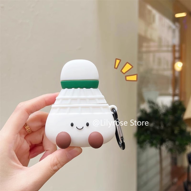 เคส AirPods 4 [2024] AirPods Pro2 Pro 3 2 1 เคส Apple เคสหูฟังการ์ตูน JellyC แบดมินตันซิลิโคนอ่อนนุ่มป้องกันการตก