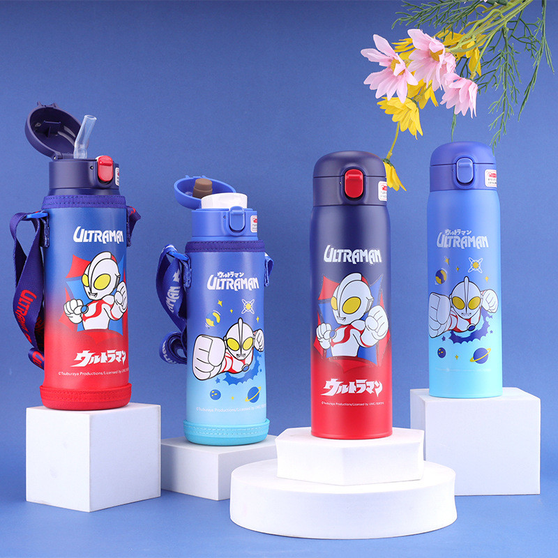 ขวดน้ําอุลตร้าแมน กระติกน้ําร้อนสําหรับเด็ก 316 ถ้วยน้ําสแตนเลส คุโรมิ นักเรียนเฉพาะถ้วยดื่ม/หลอดสําหรับโรงเรียน