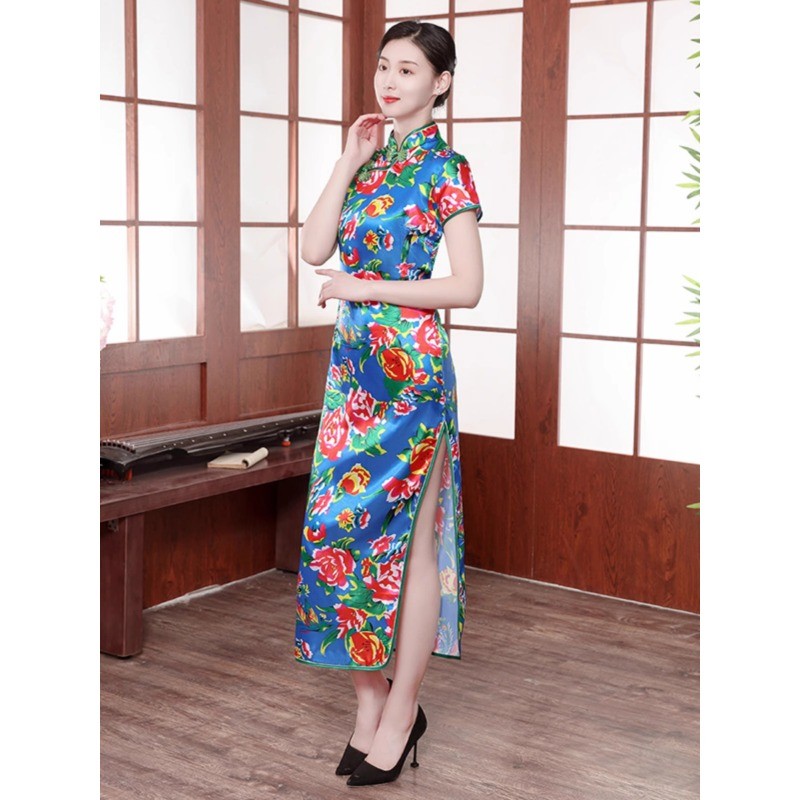 (ส่งจากไทย)เดรสกี่เพ้า ชุดจีนผู้หญิง ตรุษจีนสีแดงสินค้า อัพเดตรุ่นใหม่ผ้าดีมีคุณภา - รูปที่ 5