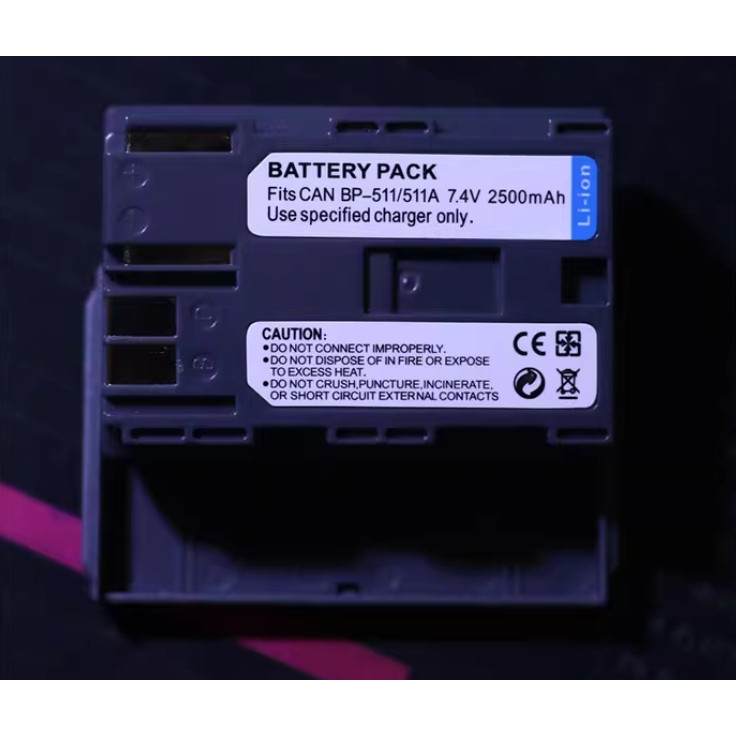 BP511A BP-511 BP-511A BP511แบบชาร์จไฟได้แบตเตอรี่7.4V Li-Ion สำหรับ Canon EOS 300D 5D 20D 30D 50D 40