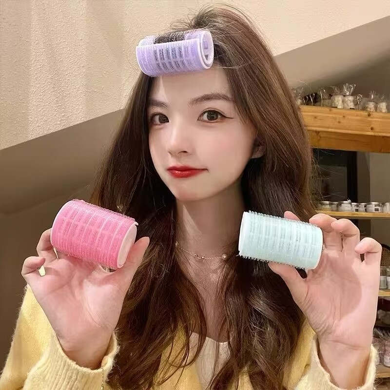 Air Bangs หลอดดัดผมแบบมีกาวในตัวคลิปดัดผมขี้เกียจกิ๊บคงที่ DIY ดัดผมหน้าม้า Velcro Curl