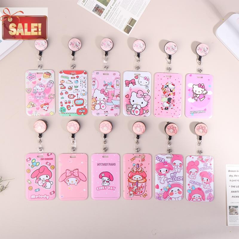 BL การ์ตูน Retractable คลิป ID ผู้ถือบัตรผู้หญิงประตูหญิง Cardholders พยาบาล Hang Credentials หัวเข็มขัด A