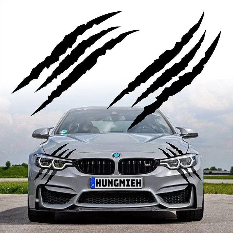 Monster Claw Car Stickers Automobile Hood DIY Vehicle Headlight Refit Reflective Vinyl Decal Ghost P