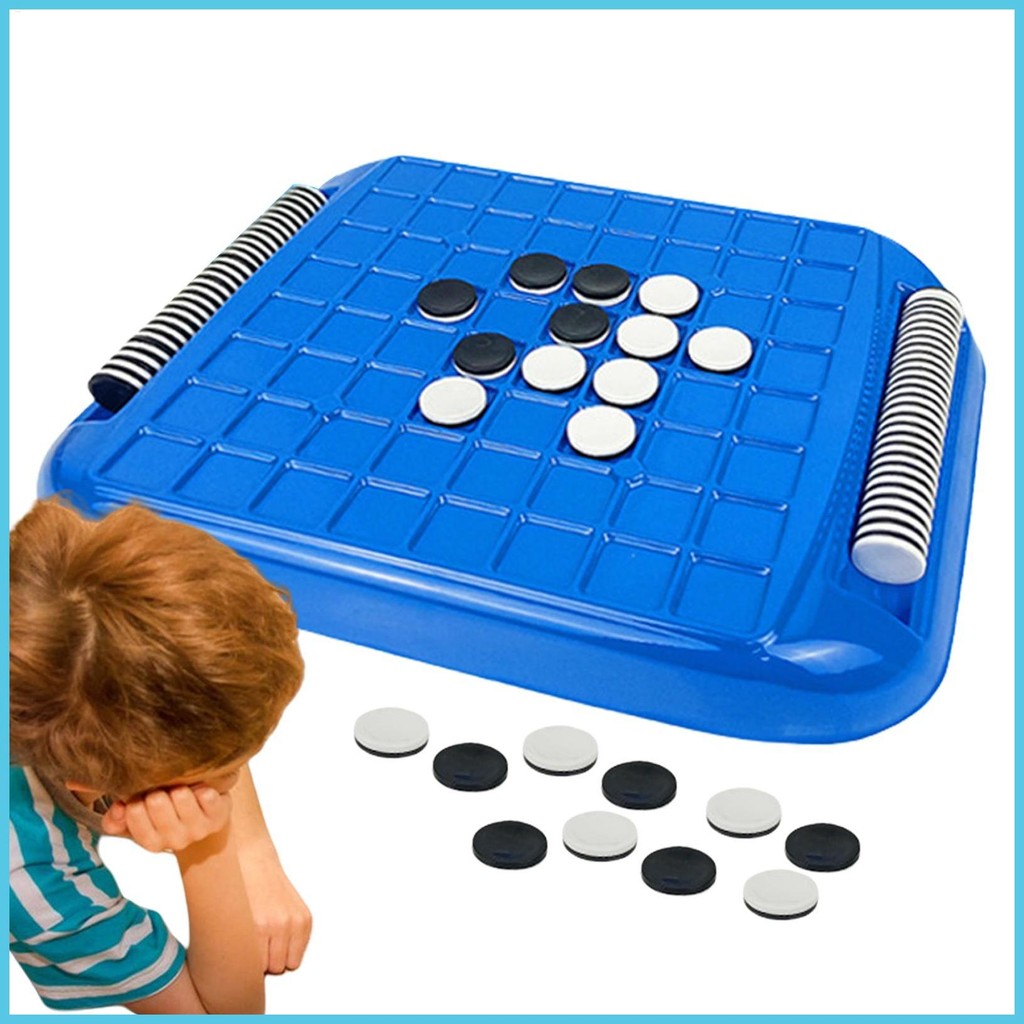 แบบพกพา Othello เกมของเล่นเพื่อการศึกษากระดานหมากรุกสีดําและสีขาวเกมกระดานยอดนิยมครอบครัวเกมสนุก 2 ช