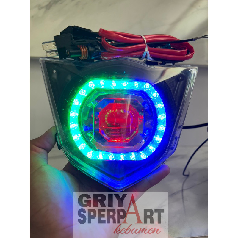 WR155 WR 155 ไฟหน้า RGB บิลน้ําดี + เต้ารับรีเลย์