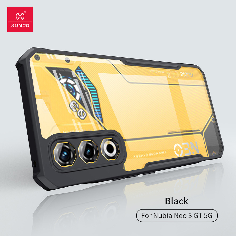 สําหรับ Nubia Neo 3 GT 5G กรณี XUNDD กันกระแทกถุงลมนิรภัย PC Soft TPU Anti-สีเหลืองโปร่งใสฝาครอบโทรศัพท์