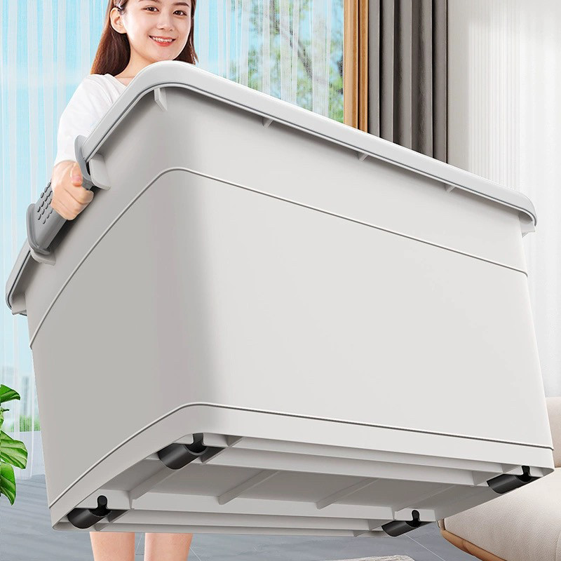 กล่อง กล่องเก็บของ กล่องพลาสติก 400L กล่องเก็บของใหญ่ กล่องอเนกประสงค์ PP ฝาสไลด์ แบบพลิกได้