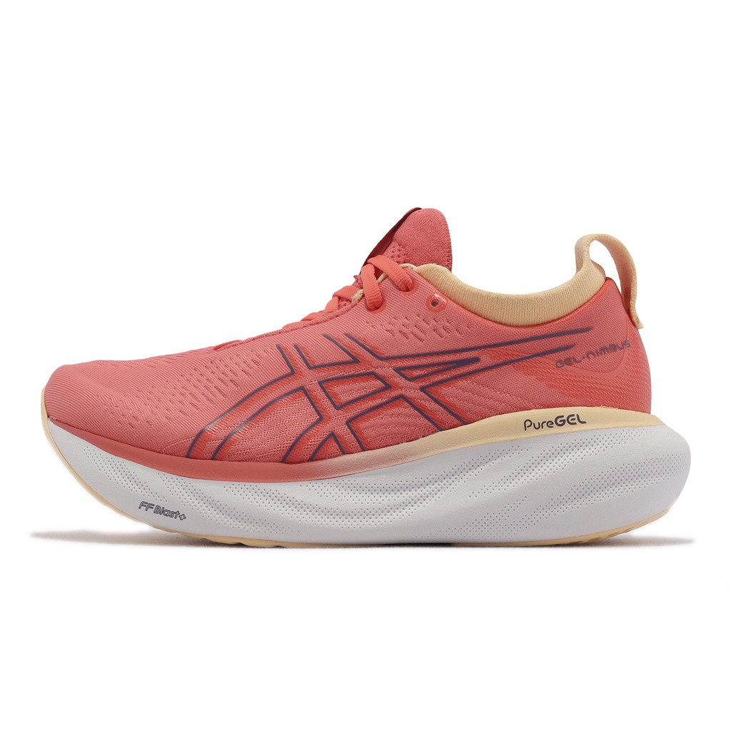 Asics Jogging Shoes GEL-Nimbus 25d Wide Last Papaya Red Pink Womens [ACS] 1012B437700