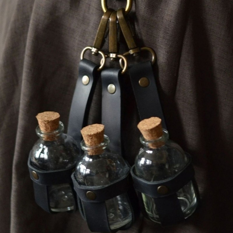 Estone Wizard Cork Potion Bottle Halloween Wizard Potion Bottles Witch Potion Glass Holder with Cork