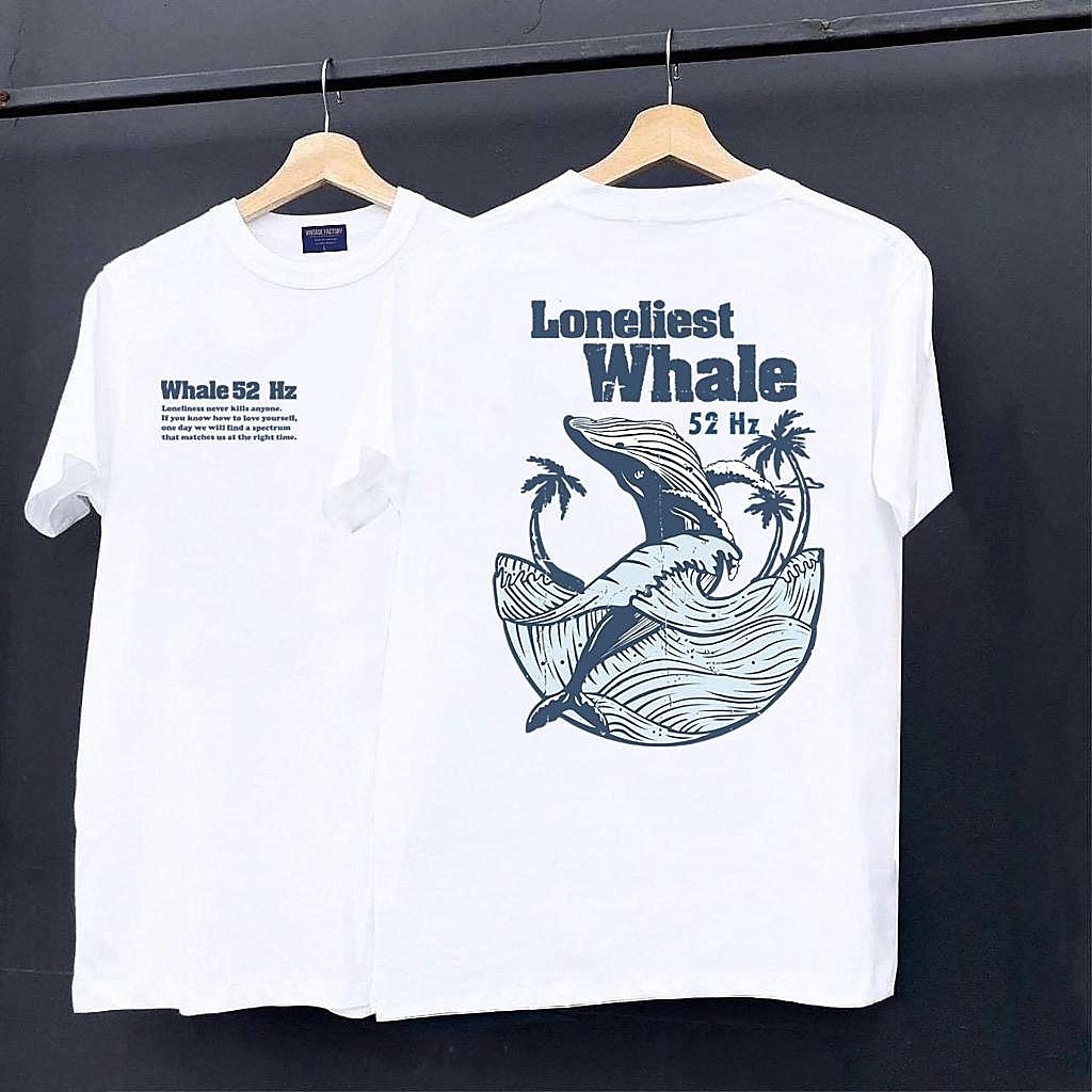 52Hz Whale Story เสื้อยืด-Cotton Feeling Healing Series ผ้าฝ้าย 100% สไตล์นุ่ม
