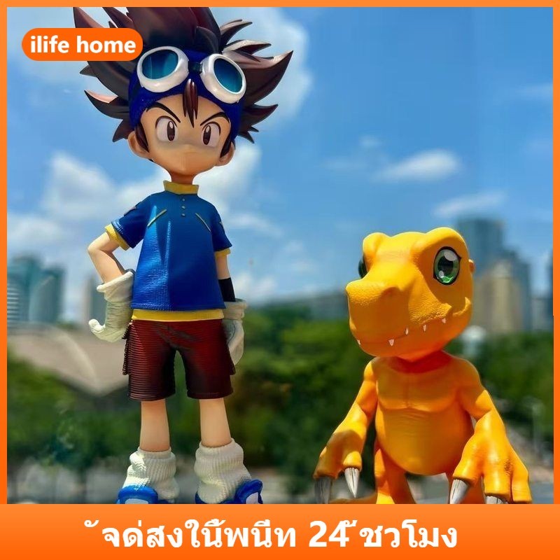 💥จัดส่งจากประเทศไทย💥Digimon Adventure Taichi Agumon คอสเพลย์บาสเกตบอลแฟชั่นน่ารัก Action Figure รุ่น Q ตุ๊กตาของขวัญเด็กตกแต่งรถเครื่องประดับของเล่นคอลเลกชันตกแต่งบ้านประติมากรรมเค้ก Deco