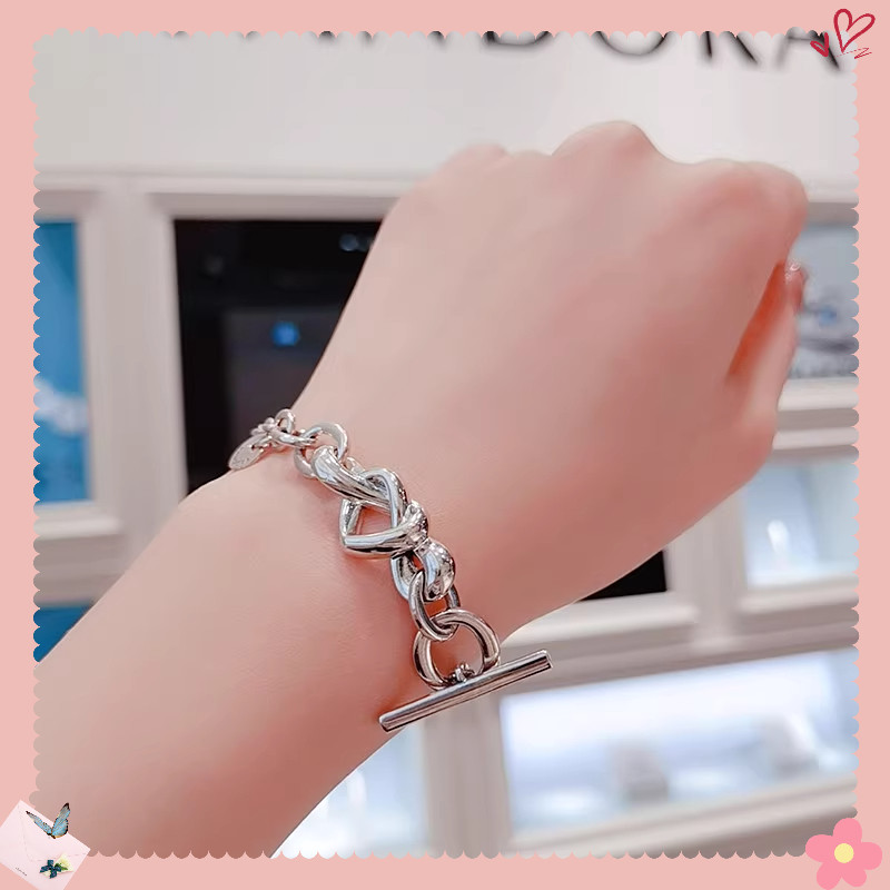 สร้อยข้อมือแพนดอร่าทออินเตอร์ทอเงิน 925 - สร้อยข้อมือคู่ - ของขวัญ