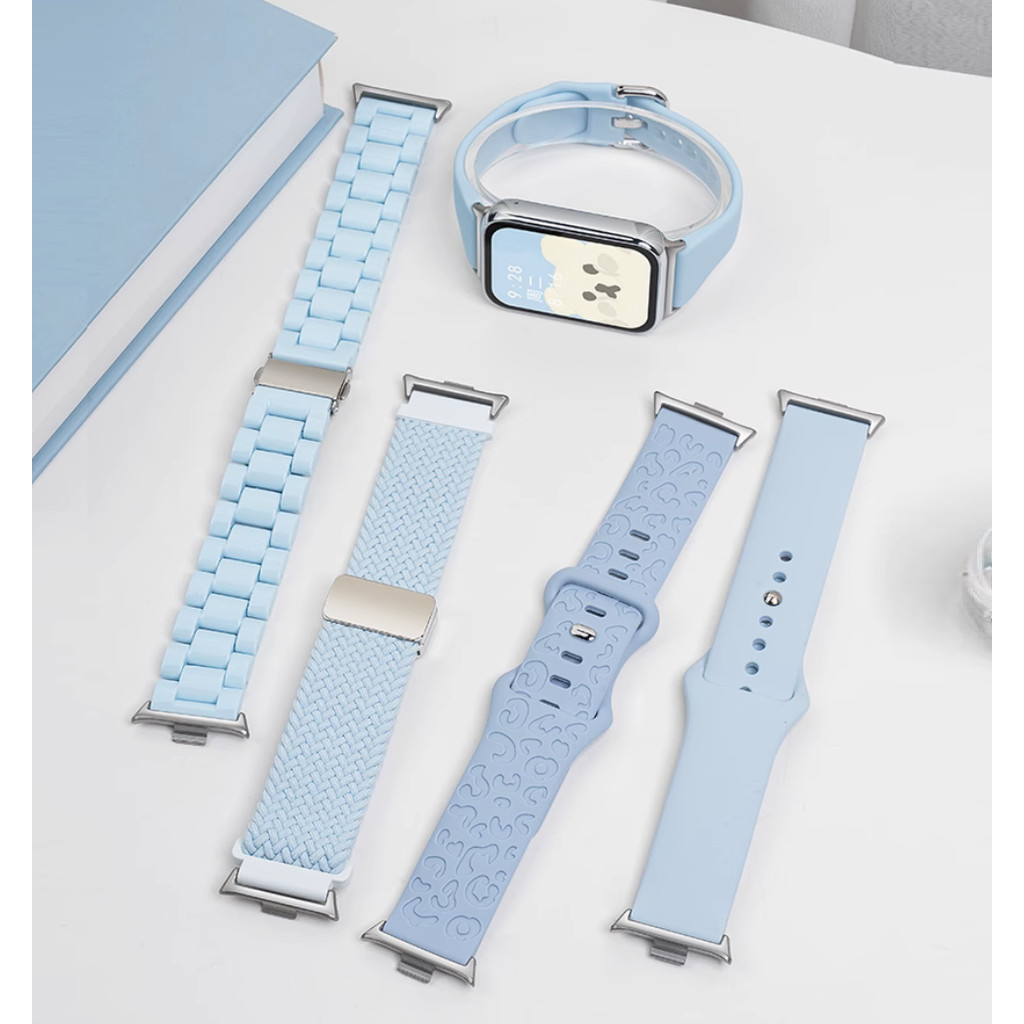 Fresh Blue Watch Strap for Huawei watch Fit 4 สาย Huawei watch Fit 4 pro สาย Huawei Watch Fit 3 สาย 