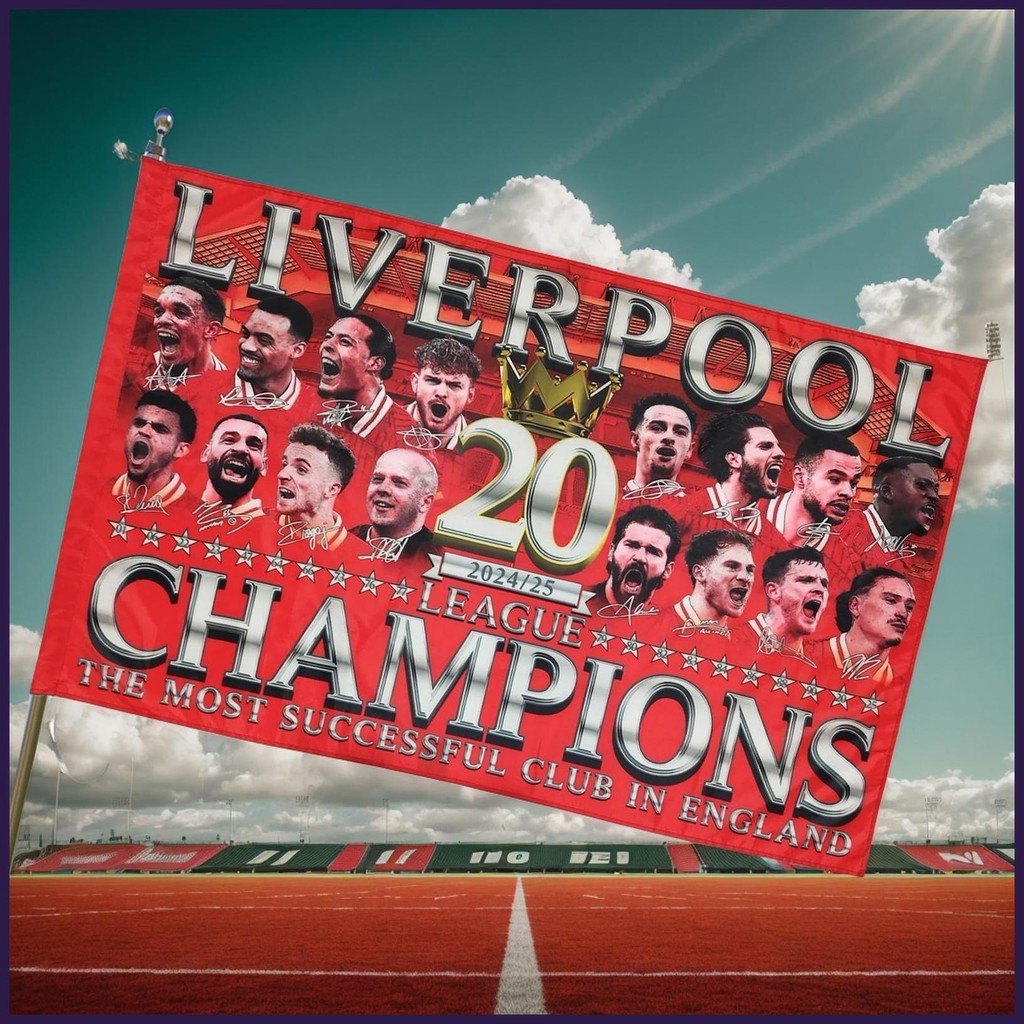 League Soccer Flag British Football Club Champions Banner 2024-2025 3x5 ฟุตธงสะสมที่ระลึกสําหรับ shi