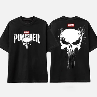 2024 Marvel American TV series Punisher Skull เสื้อยืด Skeleton เสื้อยืดแขนสั้น rounhbbectdfbv