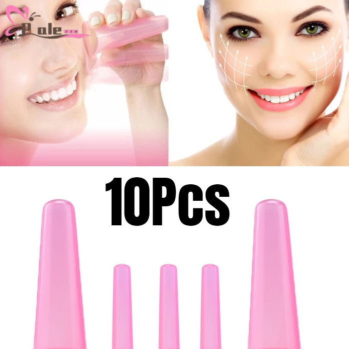 2/6/10 ชิ้นซิลิโคนถ้วยนวดหน้า – เกรดทางการแพทย์ 2 ขนาดสําหรับ Face & Body Care, น้ํามัน Pushing สูญญากาศบําบัดเครื่องมือ, ฟื้นฟูผิวเป็นมิตรกับสิ่งแวดล้อม