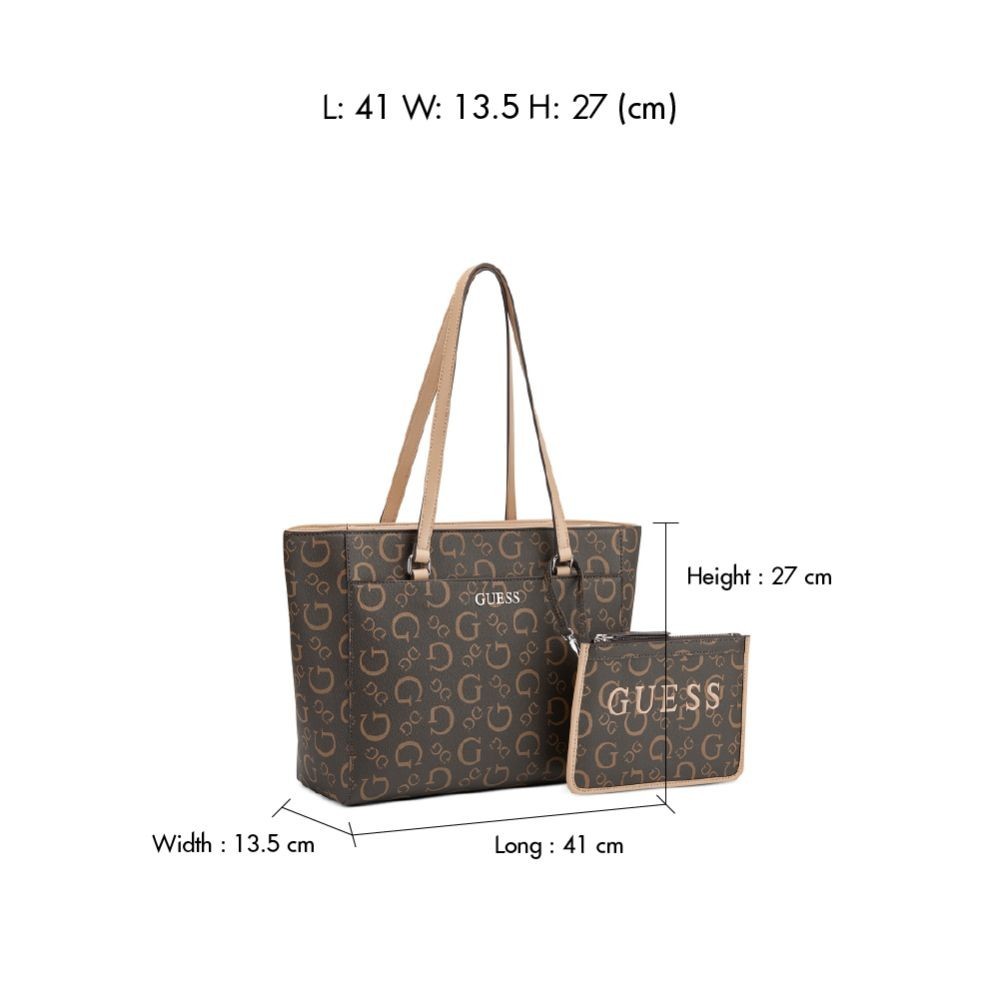 Guess กระเป๋า รุ่น HH948125 DELPHINE TOTE สีน้ำตาล