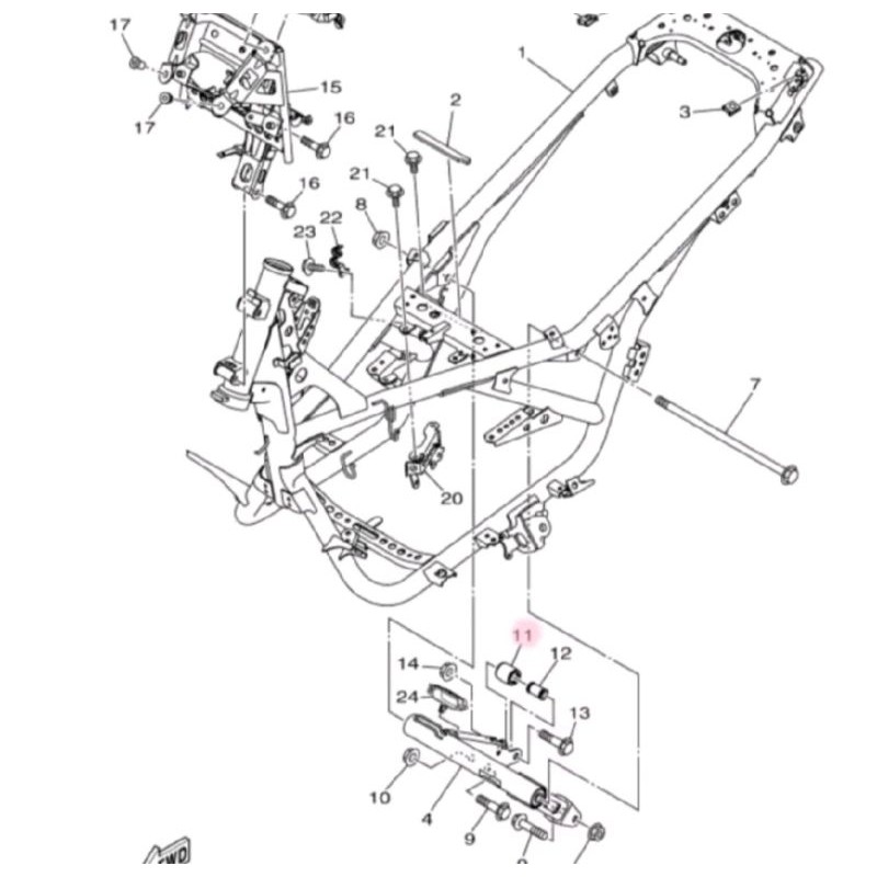 ยาง Bosh boss อุปกรณ์ติดตั้งมาตรฐานกลาง Yamaha Nmax N max 2DP-F7114-00