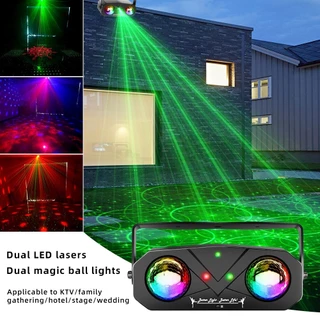 Laser + Led + น้ํา120 รูปแบบ Party Light Disco Ball Light Dj Light Ocean Light Star Light โปรเจคเตอร์เต้นรําแสงเสียงเปิด