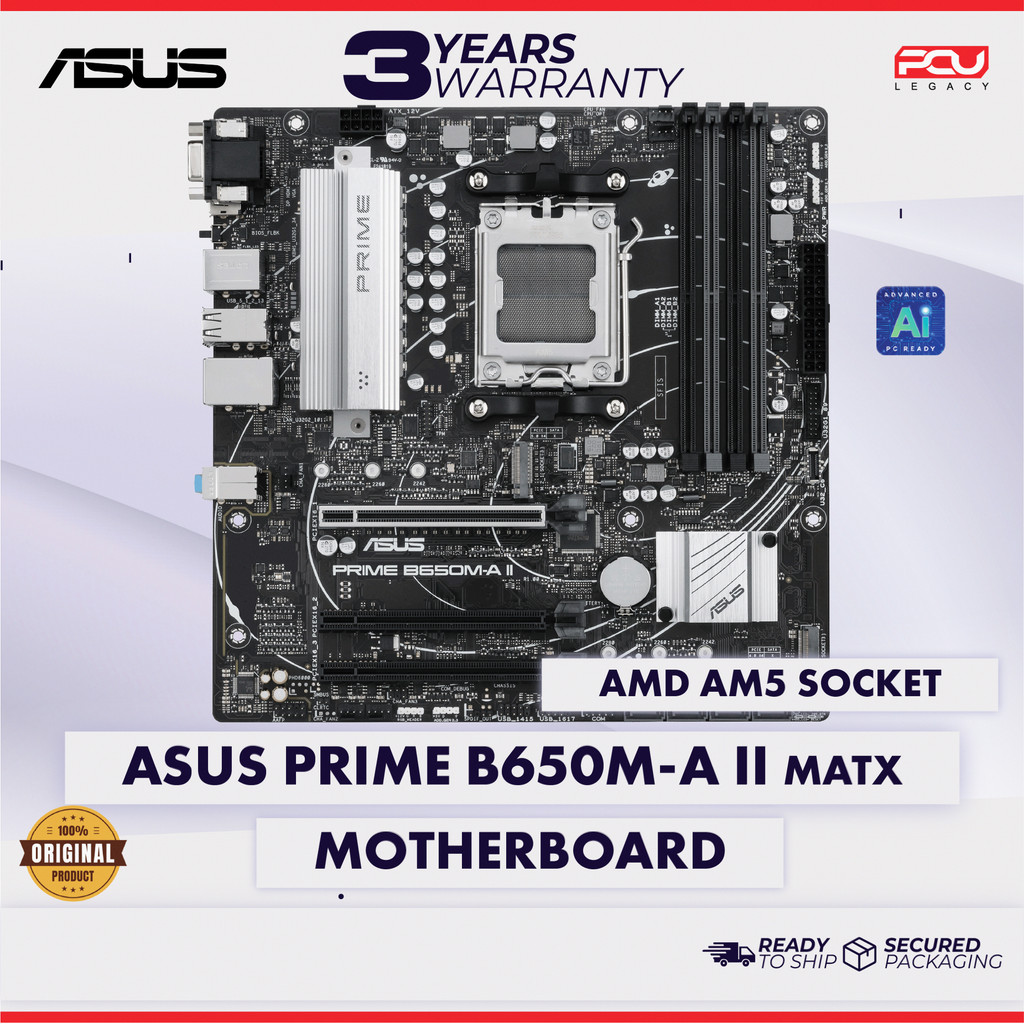 ASUS PRIME B650M-A II AM5 MATX MOTHERBOARD