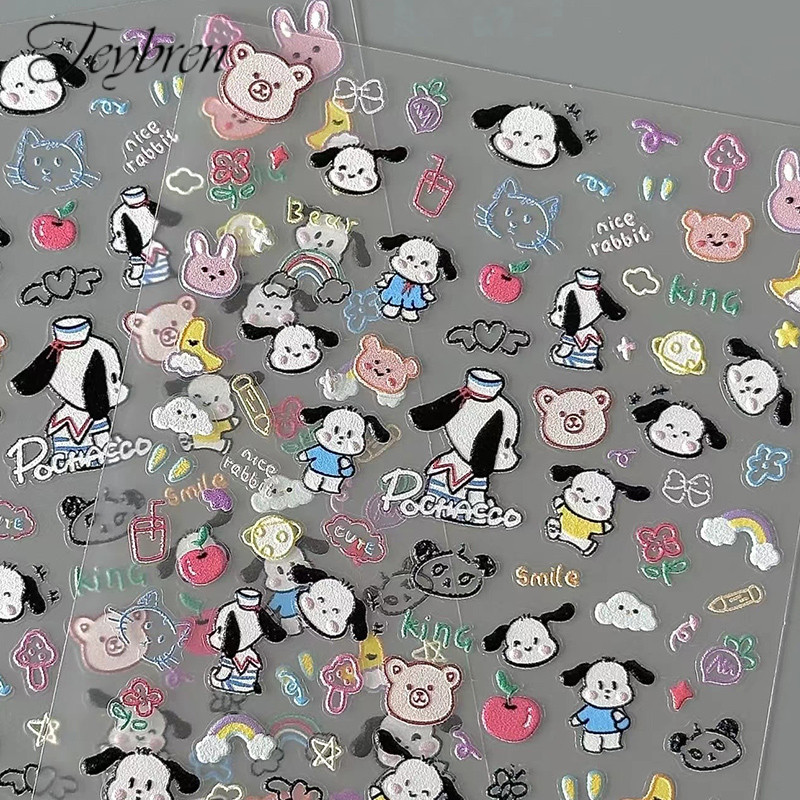【TN】Cute Cartoon Nail Art Stickers Sanrio Nail Art Nail Decorations Stickers-TN