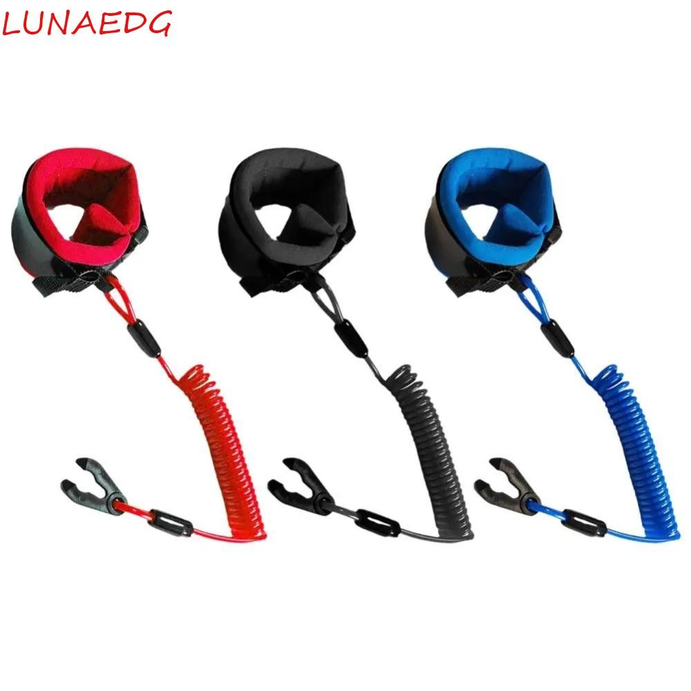 LUNAEDGE เรือมอเตอร์ฆ่าหยุดเชือกกุญแจ, แบบพกพายืดฆ่าสวิทช์เชือกเส้นเล็ก Tether สาย, Universal Flameout เชือก 1.6 M เรือเครื่องยนต์นอกฆ่าหยุดสวิทช์เรือ