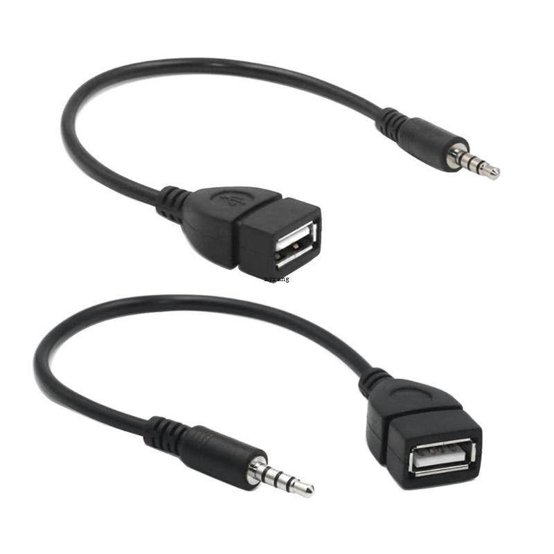 MG Adapter Cable AUX Data Cable 3 5mm Male Jack Plug USB Female to AUX