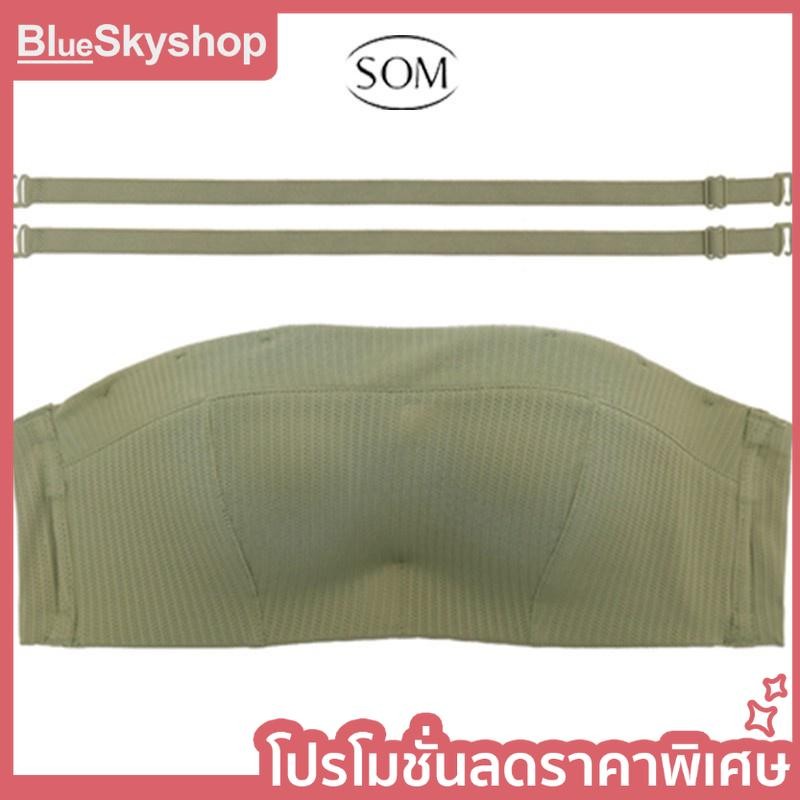 Buy2get30%Off เซ็ทเสื้อในดันทรง+กางเกงใน เกาะอกดันทรง บราไร้สาย เสื้อชั้นในไร้สาย บราดันทรง Push-up 