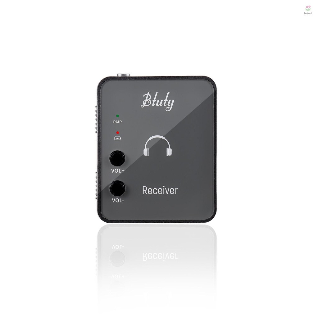 Btuty 2.4GHz หูฟังไร้สาย Monitor Receiver ชาร์จระบบหูฟังไร้สายสําหรับ Studio Band Rehearsal Live Per