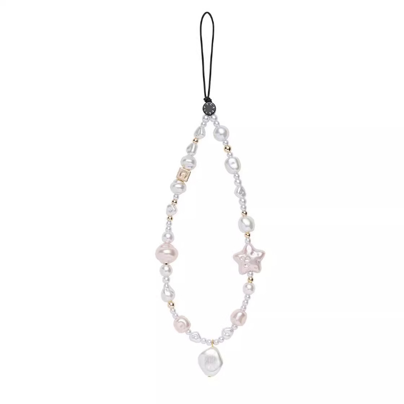 CASETi Collaboration Ouyang Nana Casual Star Pearl Lanyard Elegant Pearl Shell Phone Lanyard Short Phone Case Strap Bag Strap