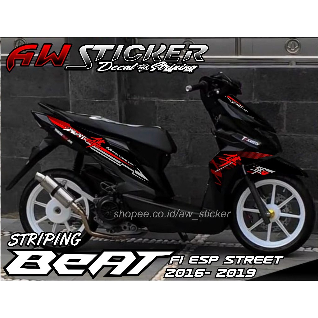 Striping Beat Fi Esp Beat Street 2016 - 2019 สติ๊กเกอร์ Beat Fi Esp Hayabusa Aw 450