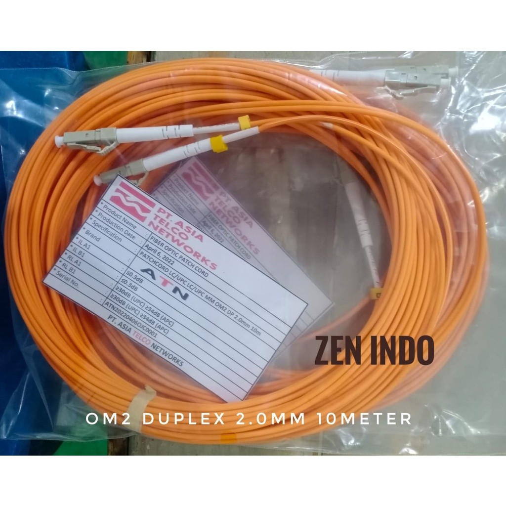 Patchcord Patch Cord OM2 LC/UPC-LC/UPC Multimode Duplex 2.0mm Fiber Optic Fiber Optic