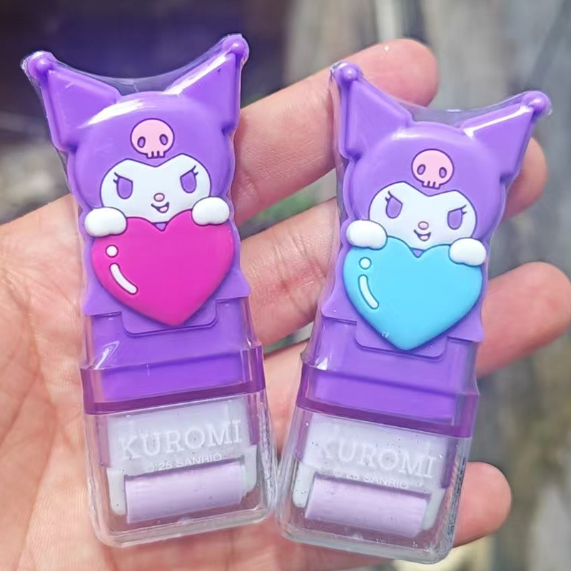 1/2 ชิ้น 2 In1 Sanrio น่ารัก Kuromi Roller สีสัน 3D การ์ตูนรูปร่างยางลบยางนักเรียนเครื่องเขียนของขวั