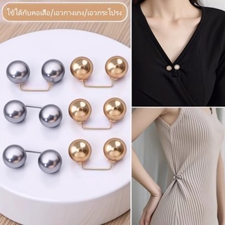 เข็มกลัด/พินเกาหลีสุดสร้างสรรค์ใหม่ พินไข่มุกแฟชั่นแบบแถวเดียวขายดี