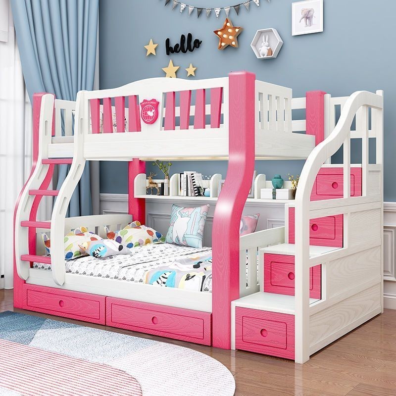 Children's Bunk Bed Upper and Lower Bed Wooden Detachable Double Layer Parent-Child Bed Solid Wood