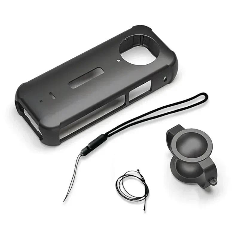 ฝาครอบเลนส์ป้องกัน + ฝาครอบสําหรับ Insta360 X3 เคสซิลิโคนตัวป้องกันเลนส์สําหรับ Insta 360 X3 อุปกรณ์เสริมป้องกันรอยขีดข่วน