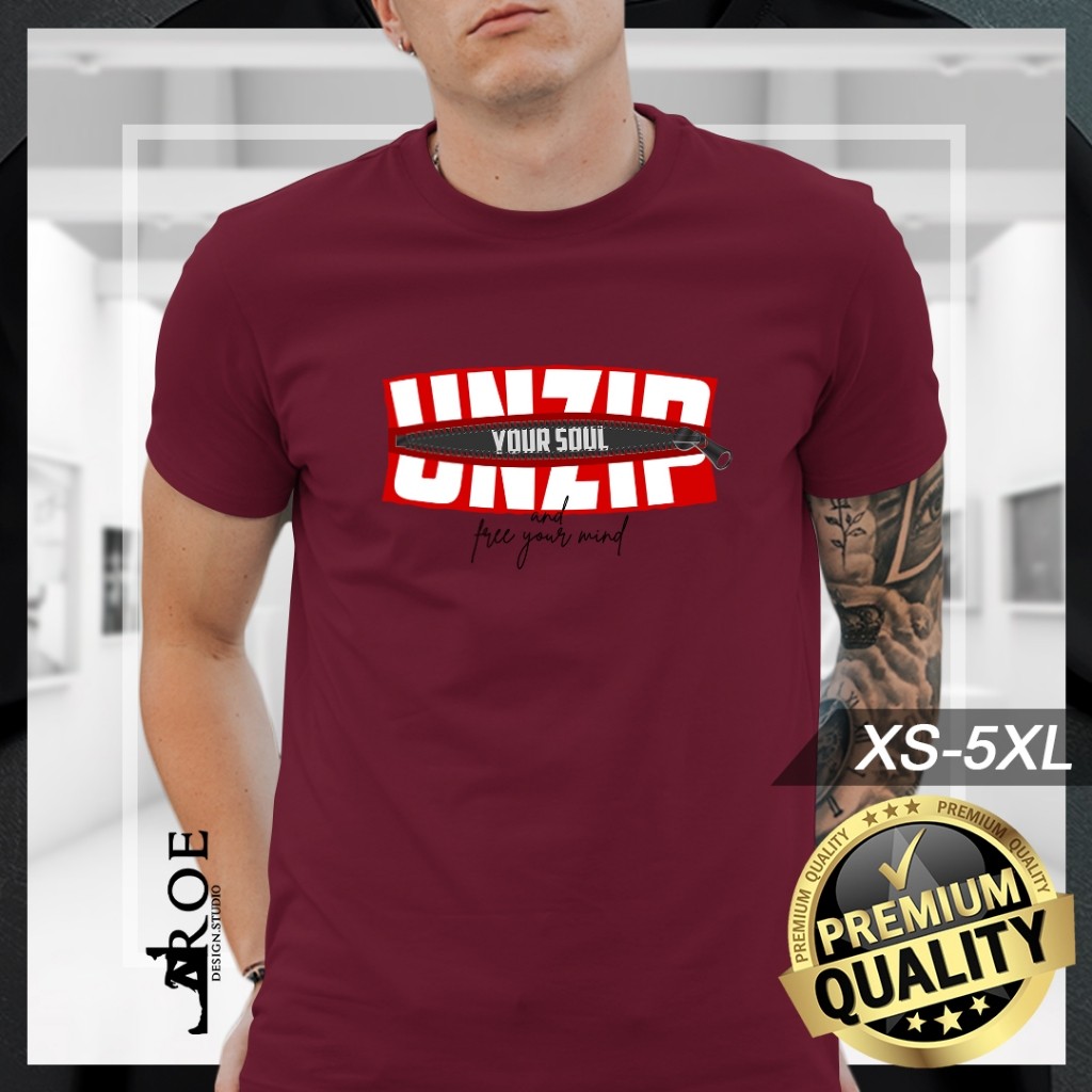 🔥 Baju Tshirt UNZIP YOUR SOUL AND FREE YOUR MIND Unisex + พลัสไซส์ 🔥