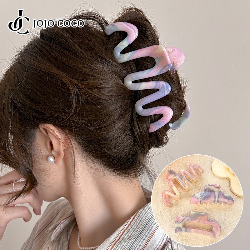 Jojo COCO Dyeing Gradient สีคว้าคลิปสไตล์เกาหลี High-end แฟชั่นกิ๊บติดผมผู้หญิงอุปกรณ์เสริม