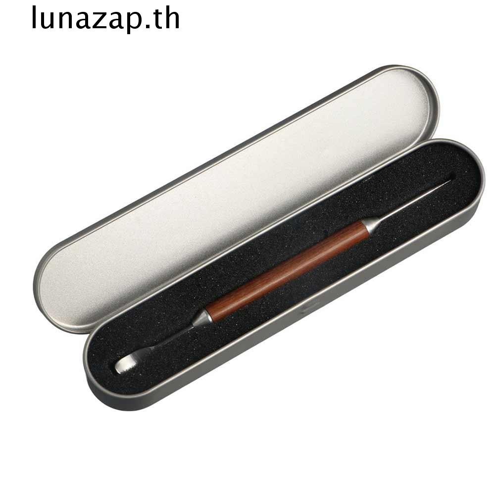 Lunazap เข็มศิลปะกาแฟ, สแตนเลส Double Ended Design Coffee Latte Art ปากกา, เครื่องมือตกแต่งเอสเปรสโซพร้อมที่จับไม้พร้อมกล่องกันสนิมอุปกรณ์เสริมเอสเปรสโซ Cafe