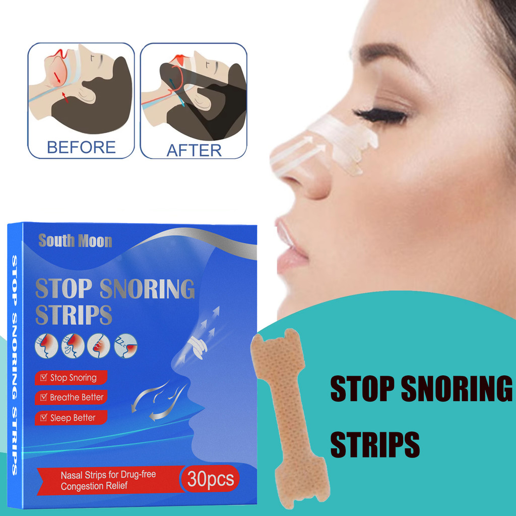 แถบจมูกจมูกเพื่อลดการนอนกรนป้องกันการนอนกรนและบรรเทาโรคคัดจมูก Breath Better Sleep Anti-Snore Plaster