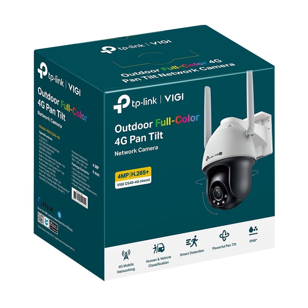 TP-LINK VIGI C540-4G 4MP OUTDOOR FULL-COLOR PAN TILT NETWORK CAMERA กล้องวงจรปิดภายนอก