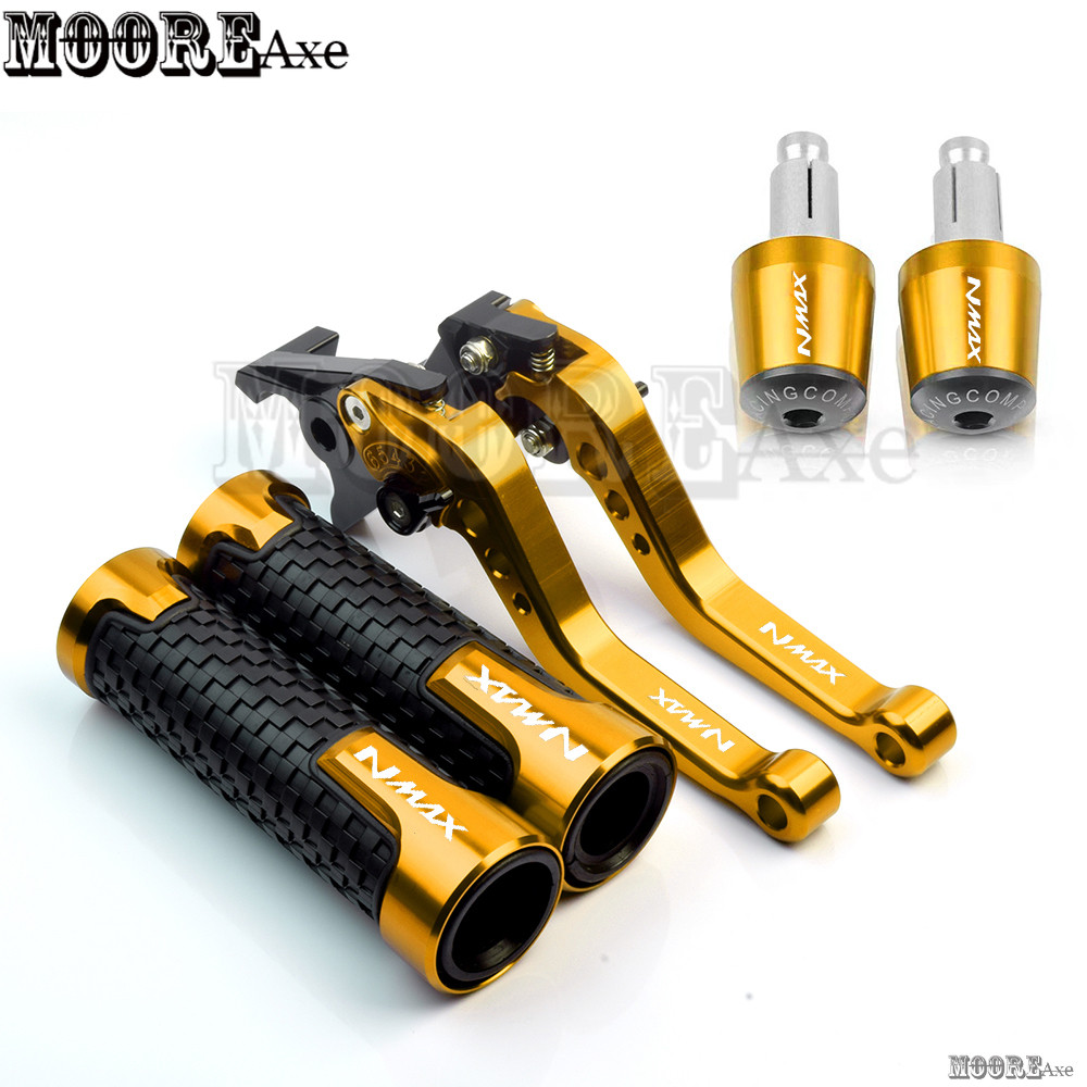 Mooreaxe อุปกรณ์เสริมสําหรับ Yamaha NMAX155 NMAX 150 125 V1 NMAX V2 V3 2015 - 2023 2025 รถจักรยานยนต์คลัทช์เบรคคันโยกพร้อมแฮนด์จับพร้อมชุดน้ําหนักปลายบาร์ YSTZ04 T1