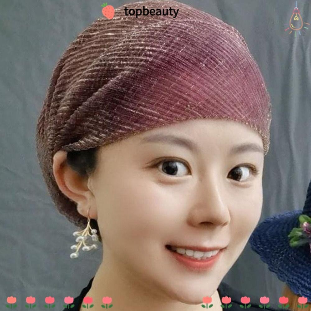 Topbeauty หมวกผ้าโพกหัว, ผ้าโพกศีรษะลูกไม้หรูหรา, แฟชั่นมุสลิม Breathable Summer Head Wraps ผู้หญิง