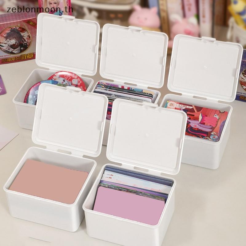 [Hmnov] กล่องเก็บของโปร่งใสเกาหลีกล่องตาบอดการ์ด Photocard กล่องเก็บของ Photo Card Organizer Classification Flip Box {th}