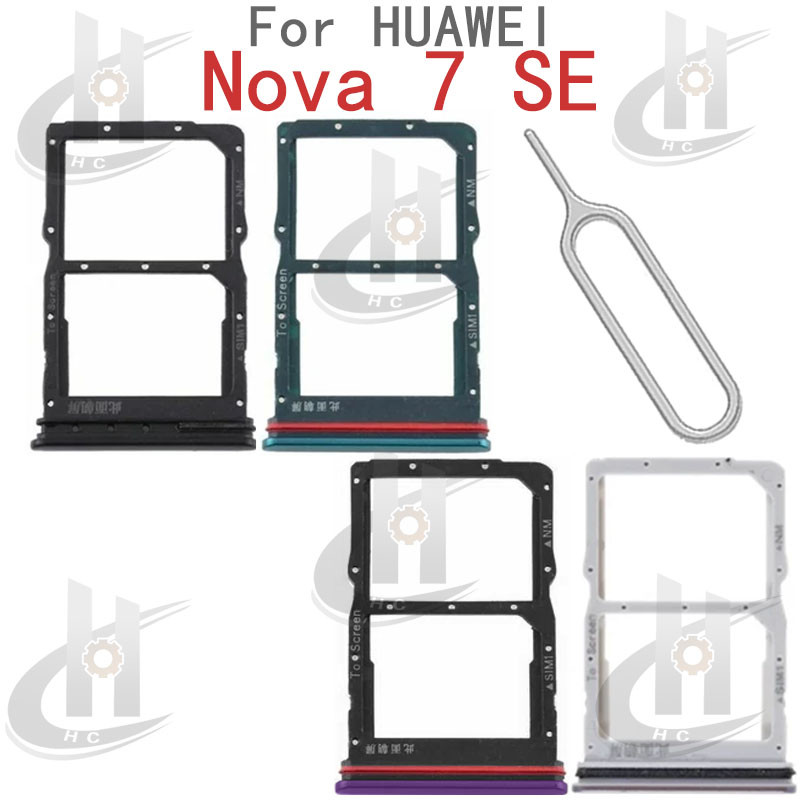 สําหรับ Huawei Nova 7 SE ถาดซิมการ์ดผู้ถือช่องเสียบการ์ด Reader SD Slot Adapter อะไหล่