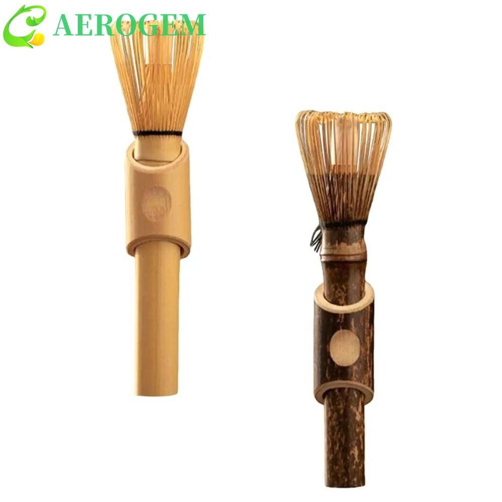 Aerogem แปรงคน, แปรงชาด้ามยาวไม้ไผ่, อุปกรณ์ชาทําความสะอาดง่ายทนทานชาปัดครัว
