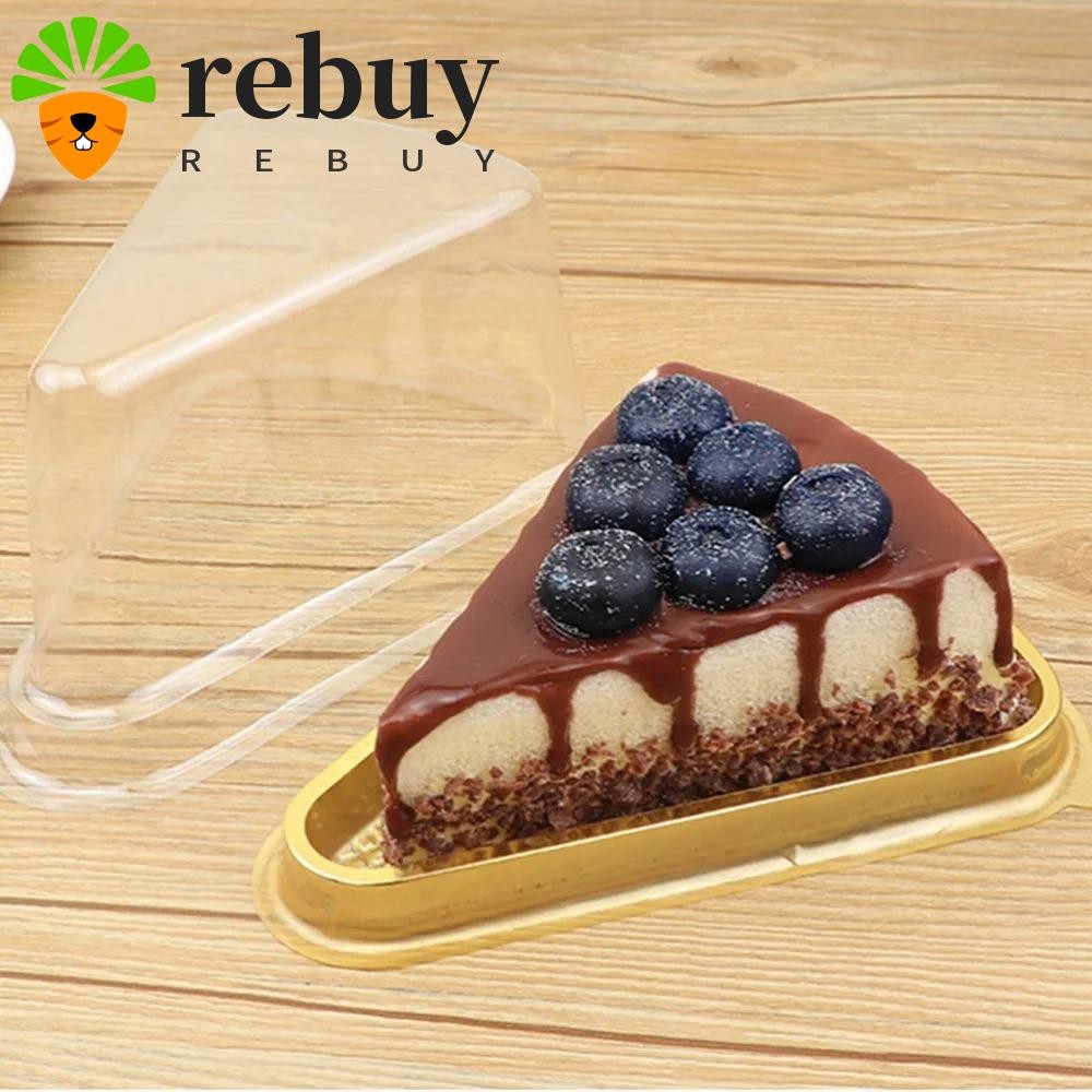 ซื้อกล่องชิ้นเค้ก 50 ชิ้น, กล่องชีสเค้กสามเหลี่ยมพลาสติก, กล่องบรรจุภัณฑ์แซนวิชฝาใสทิ้ง 6/8 ในภาชนะขนมเบเกอรี่